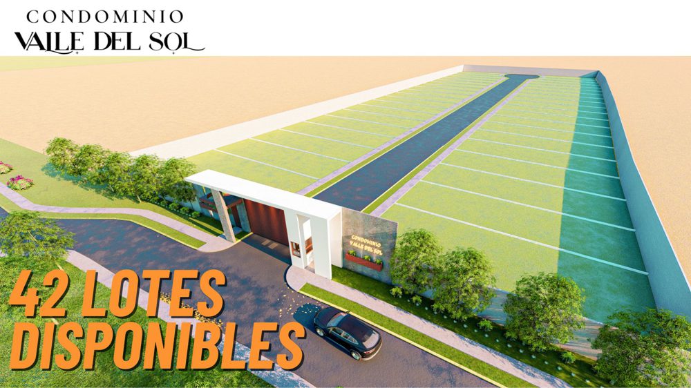 Vista aérea del Condominio Valle del Sol: 42 lotes disponibles